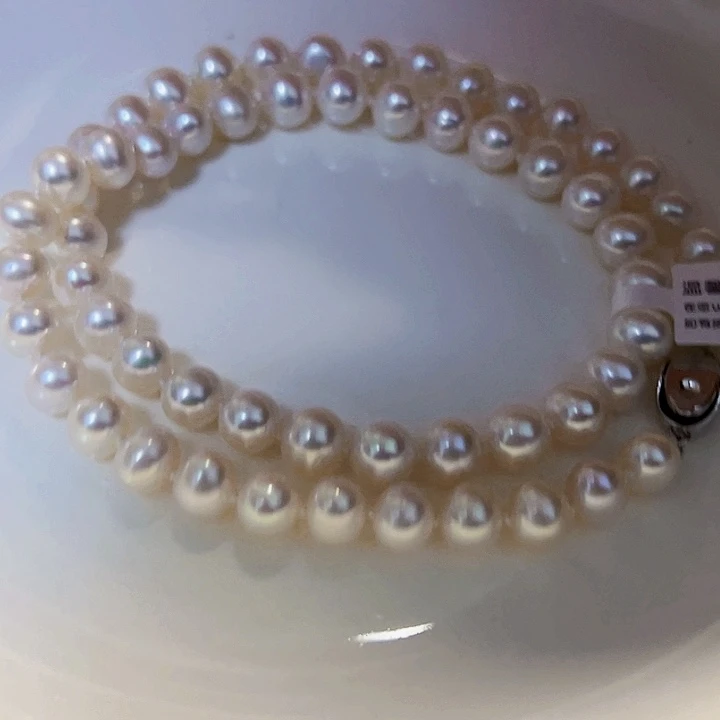 淡水珍珠项链银S925镶嵌