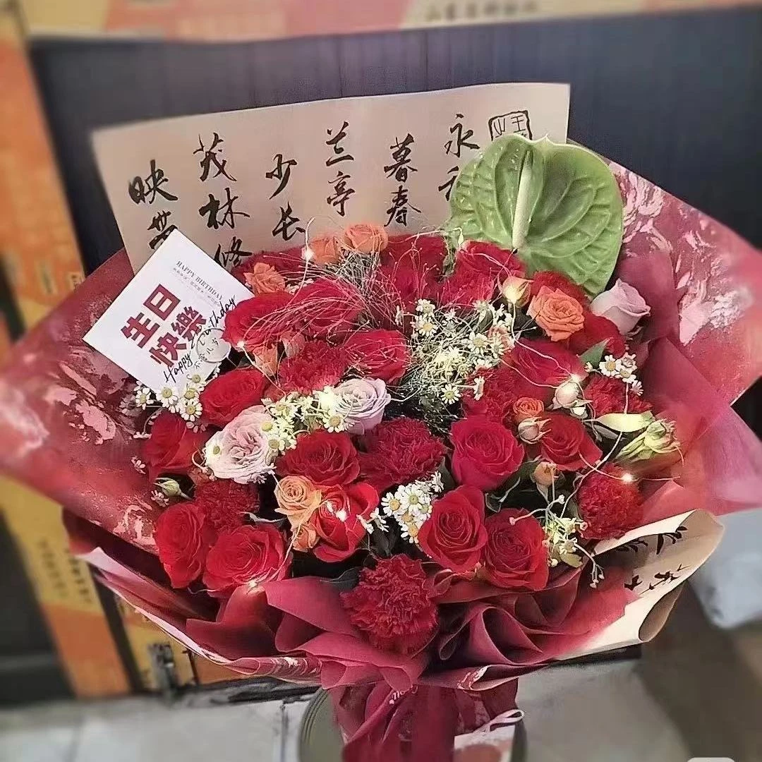 梦境后花园包装纸系列花束牛皮纸油画鲜花花店花艺资材材料15张