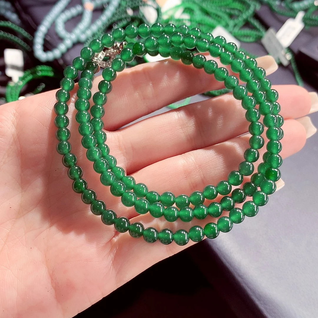 翡翠未镶嵌毛衣链
