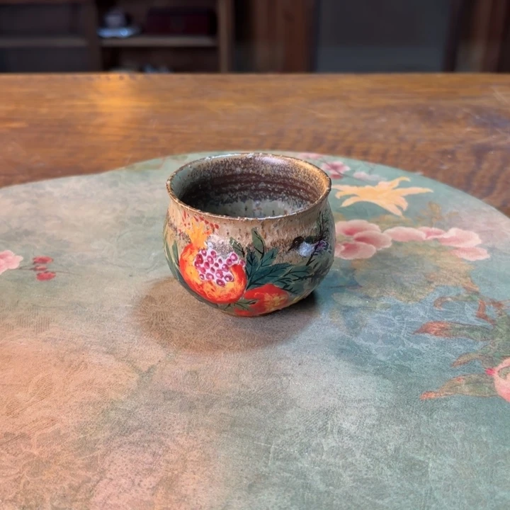 柴烧纯手工手绘陶瓷