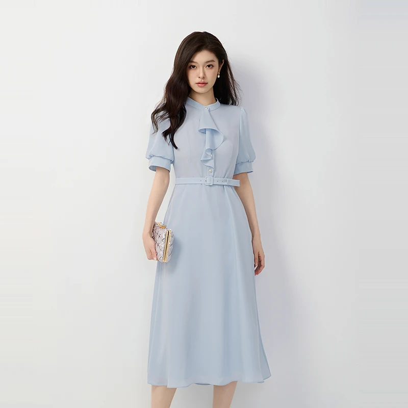 【流光风】OBEG欧碧倩美拉德风连衣裙10483007