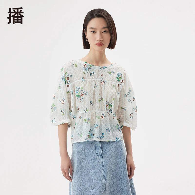 播复古印花时尚休闲春夏花式上衣BDQ2HD1286澄里