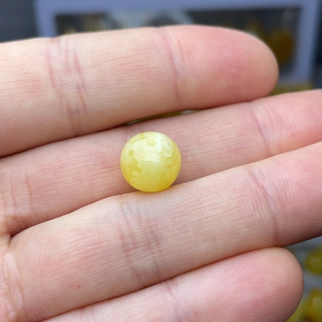 蜜蜡珠宝奇石未镶嵌?**木蜜蜡老型珠约10.8毫米微瑕