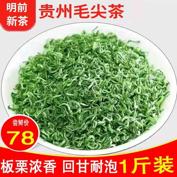 贵州毛尖茶2025新茶明前春茶特级茶叶浓香型高山手工绿茶散装500g
