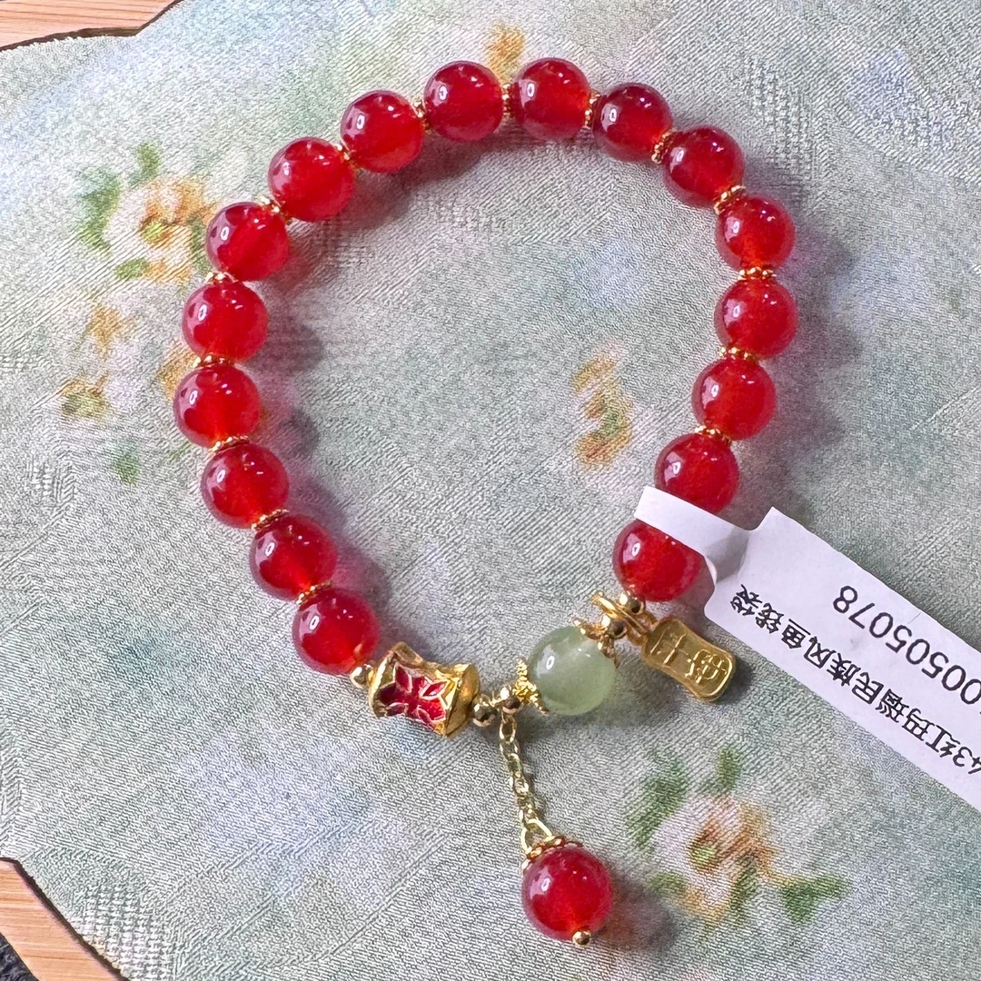 南红鱼钱袋手串-MX143 复古民族风 情侣闺蜜文创饰品 无礼盒