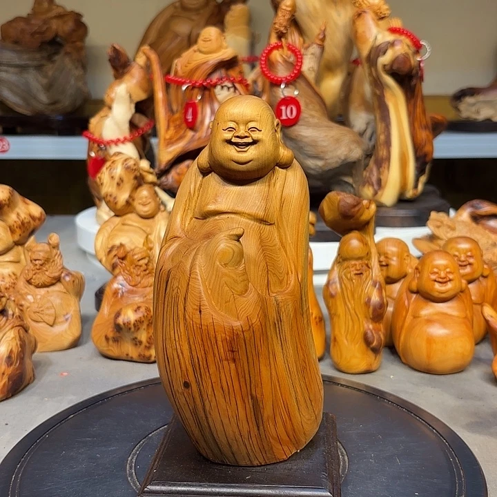 柏木太行崖柏弥勒佛