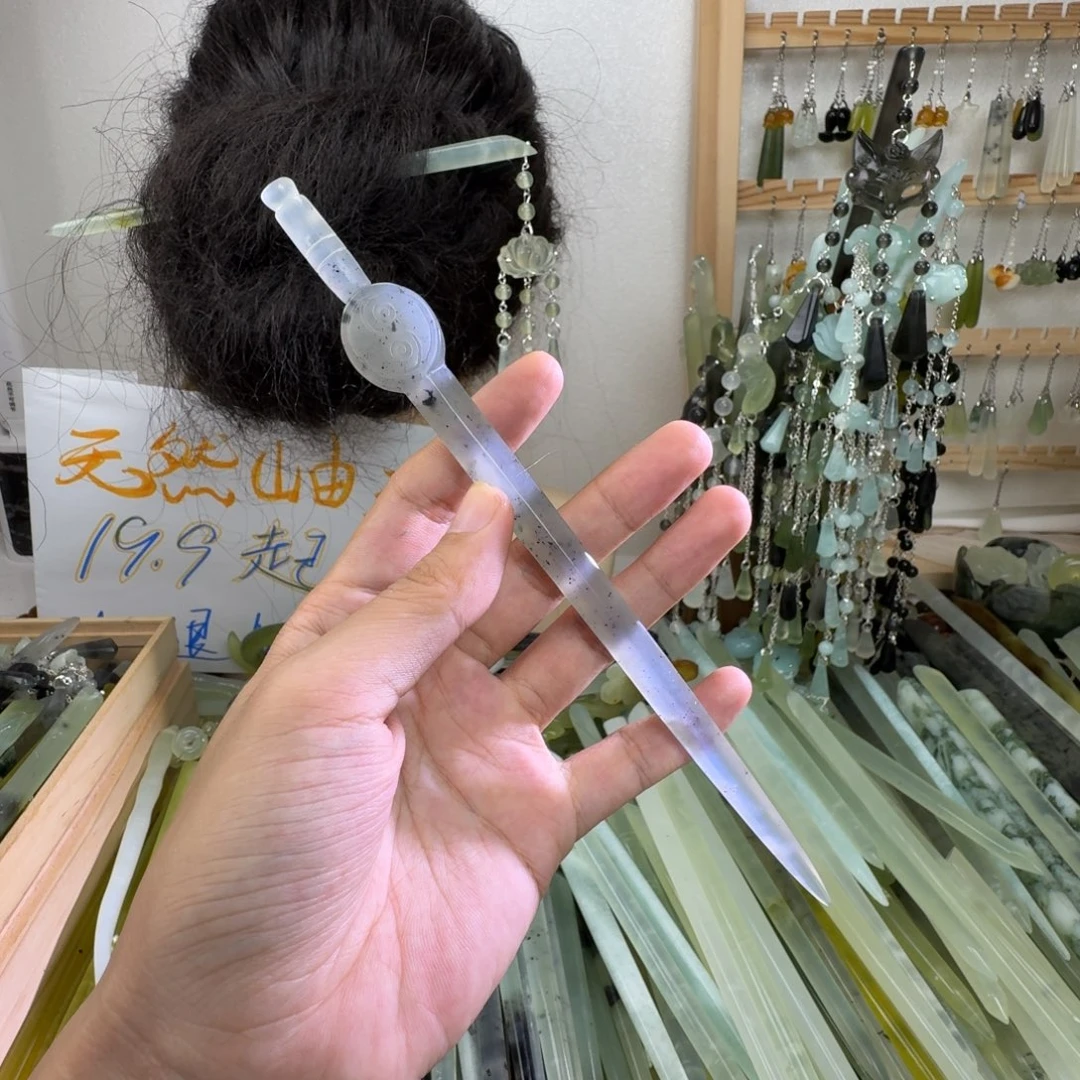 未镶嵌蛇纹石玉发饰