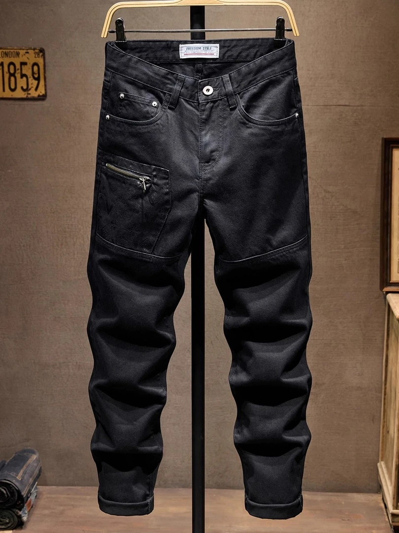 秋冬时尚新款男士休闲裤多口袋立体剪裁工装裤男百搭款