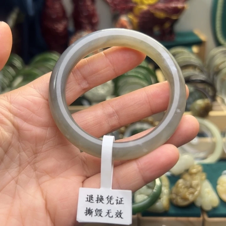 和田玉手镯未镶嵌54.5圈围0024