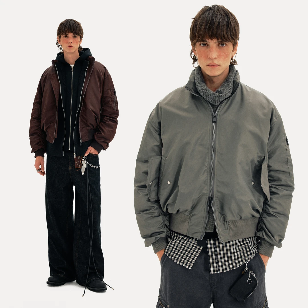 MADWITCH复古高级感立领工装棉服男女宽松廓形加厚保暖面包服外套