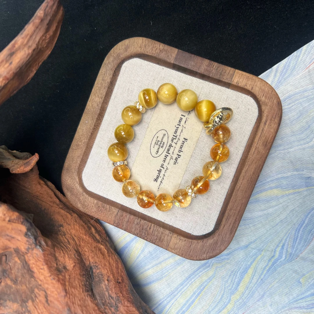 【金蛇钱串子】TGS天然水晶手串原创设计 K16