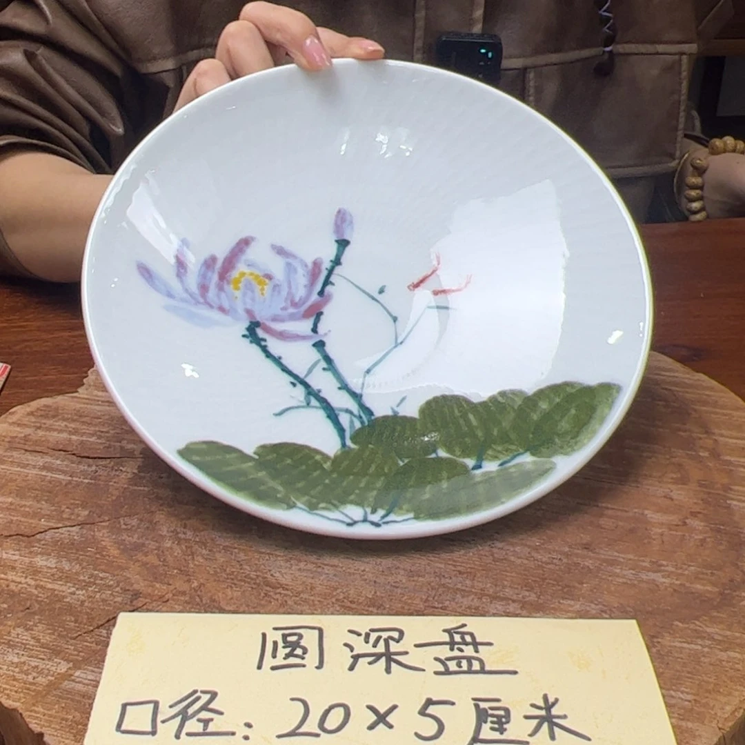 瓷片景德镇陶瓷手工手绘制作