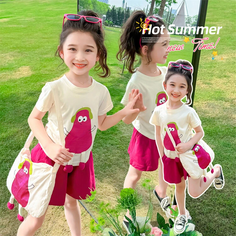 【品牌清仓】韩版童装童套装夏装2025新款儿童韩版时髦洋气卡通短
