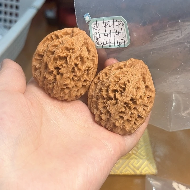 把件文玩核桃龙纹将军榜有修