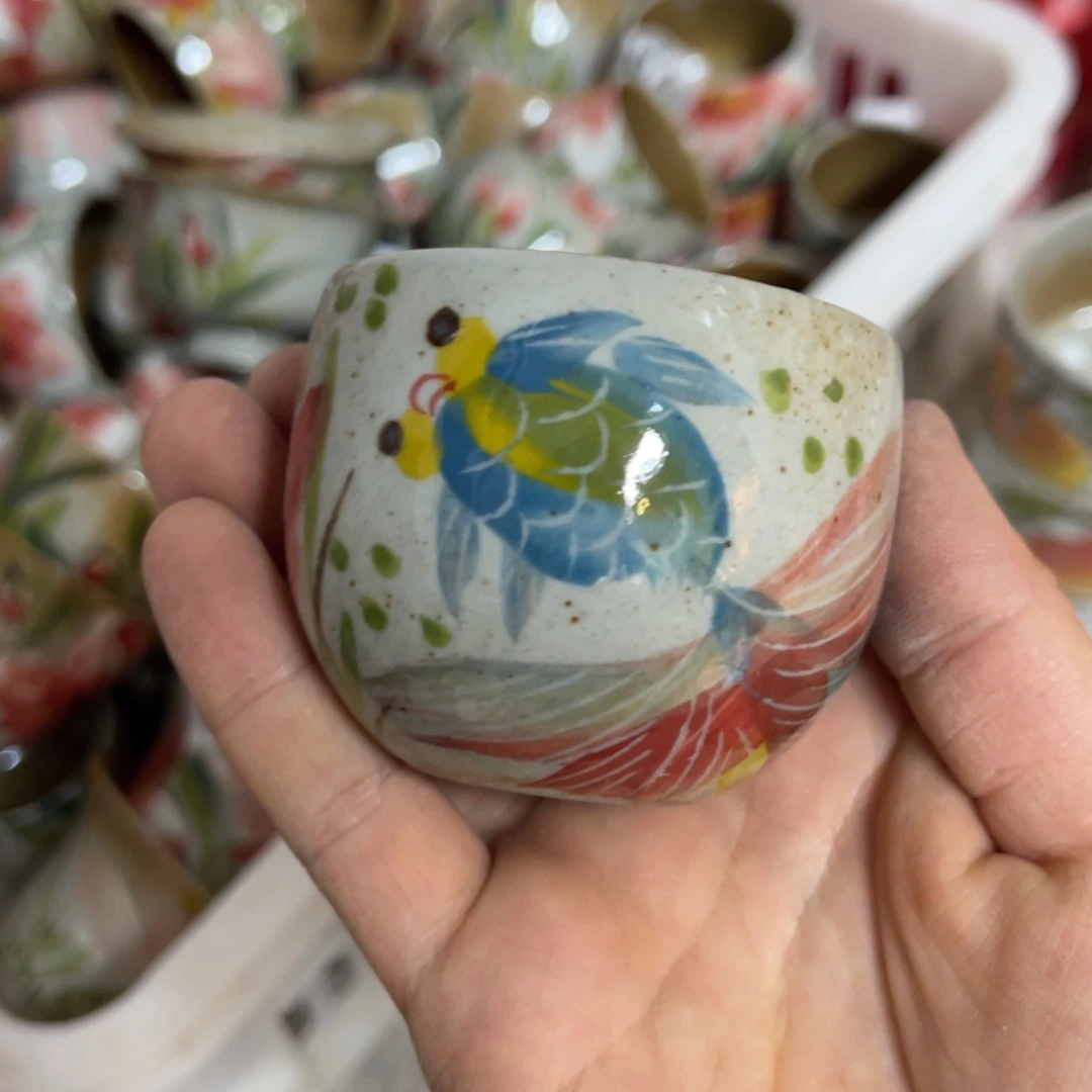 杯h***y素浅陶瓷手工手绘