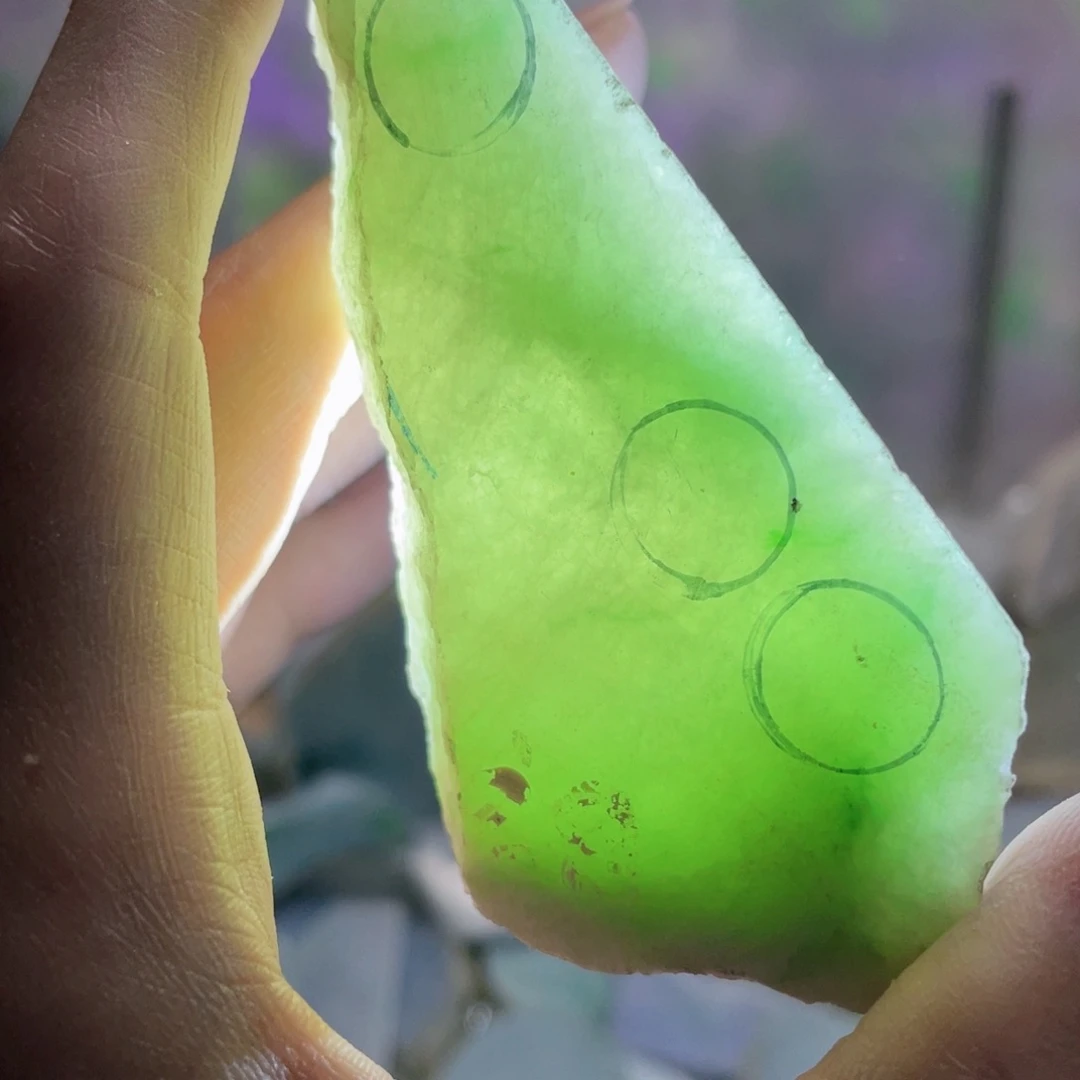 翡翠未镶嵌挂件K缅甸天然翡翠片料