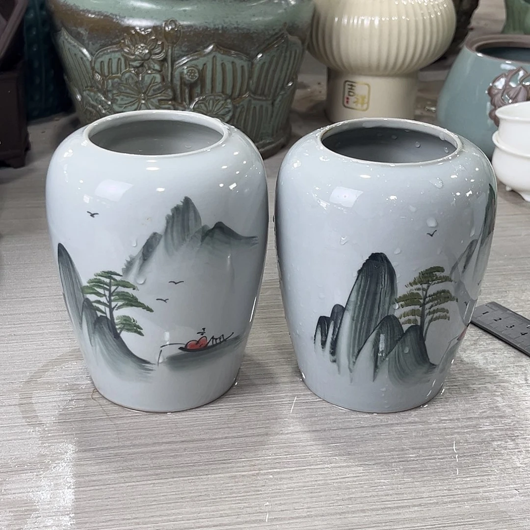 口径  6.5*14陶瓷绿植多肉微瑕花盆