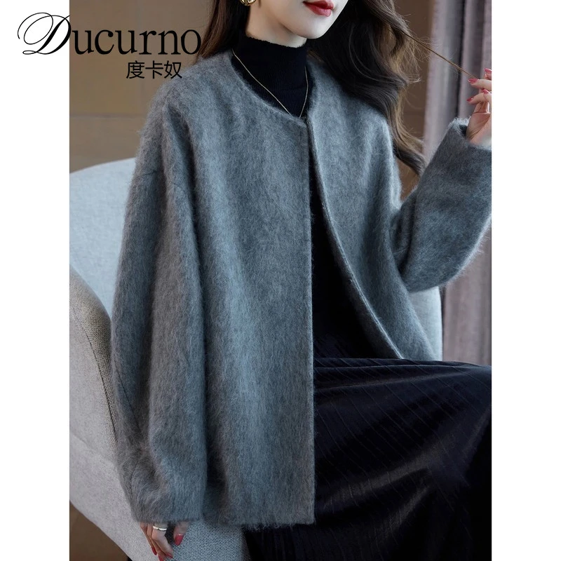 2025秋冬新款高端含毛呢外套中长正品单面呢保暖羊毛大衣显瘦