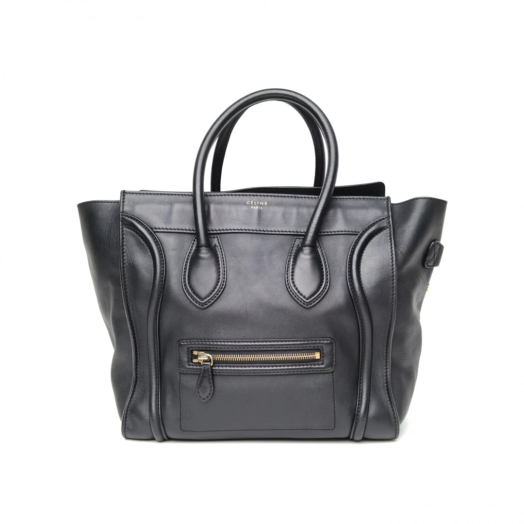 95新 Celine/思琳 【娇】 笑脸包 Mini 30 黑色 皮革C 518667