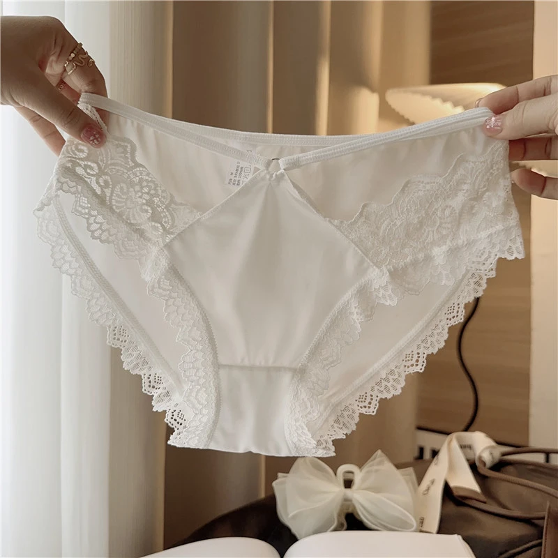 法式蕾丝女镂空透气中低腰纯收腹提臀收腹收腹产后收腹裤平角内裤