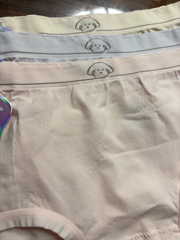 3条装中腰锦纶面膜无缝一体女内裤