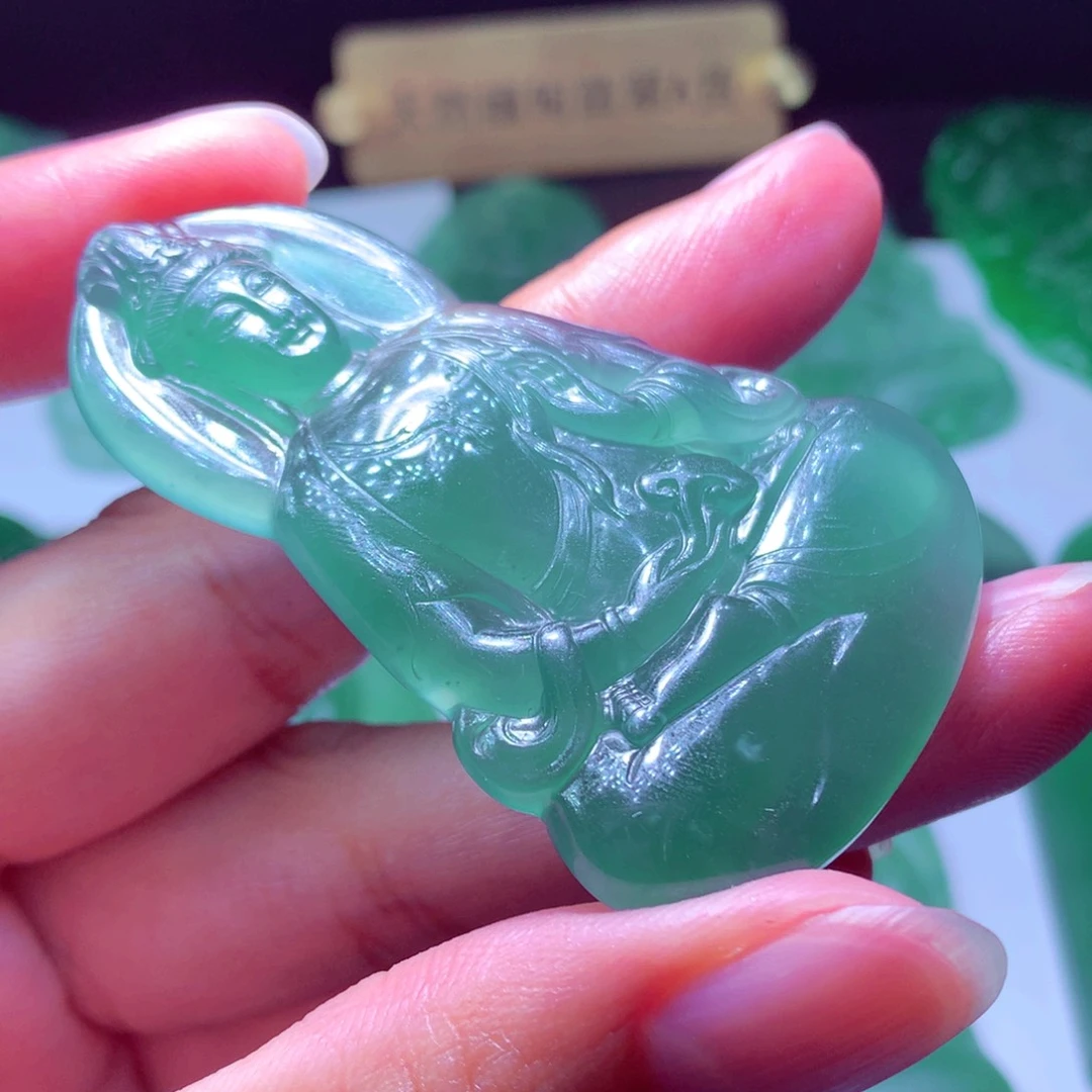 躺***鱼未镶嵌定制翡翠天然