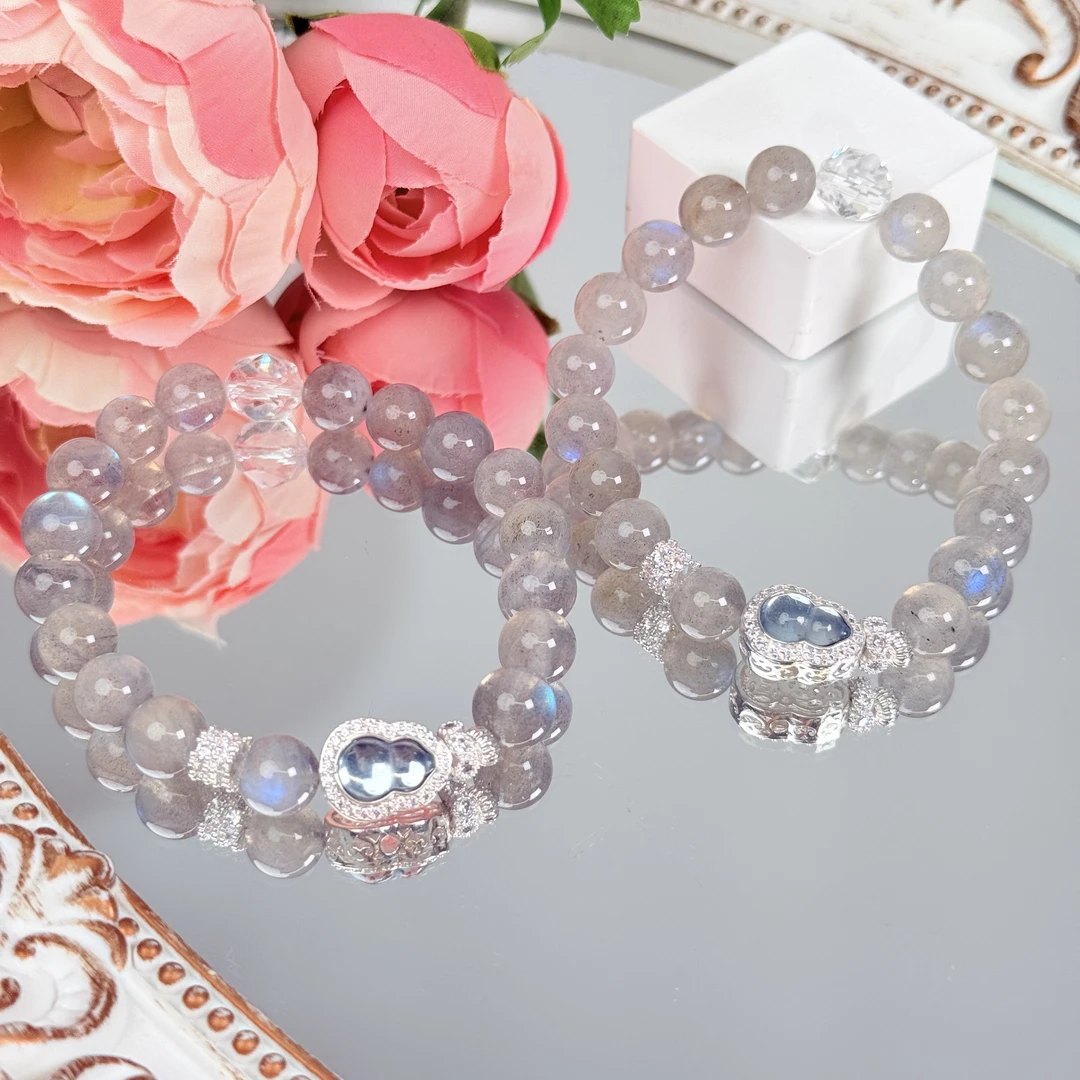 【停止内耗】灰月光9-10mm手串面小仙多样性发其一