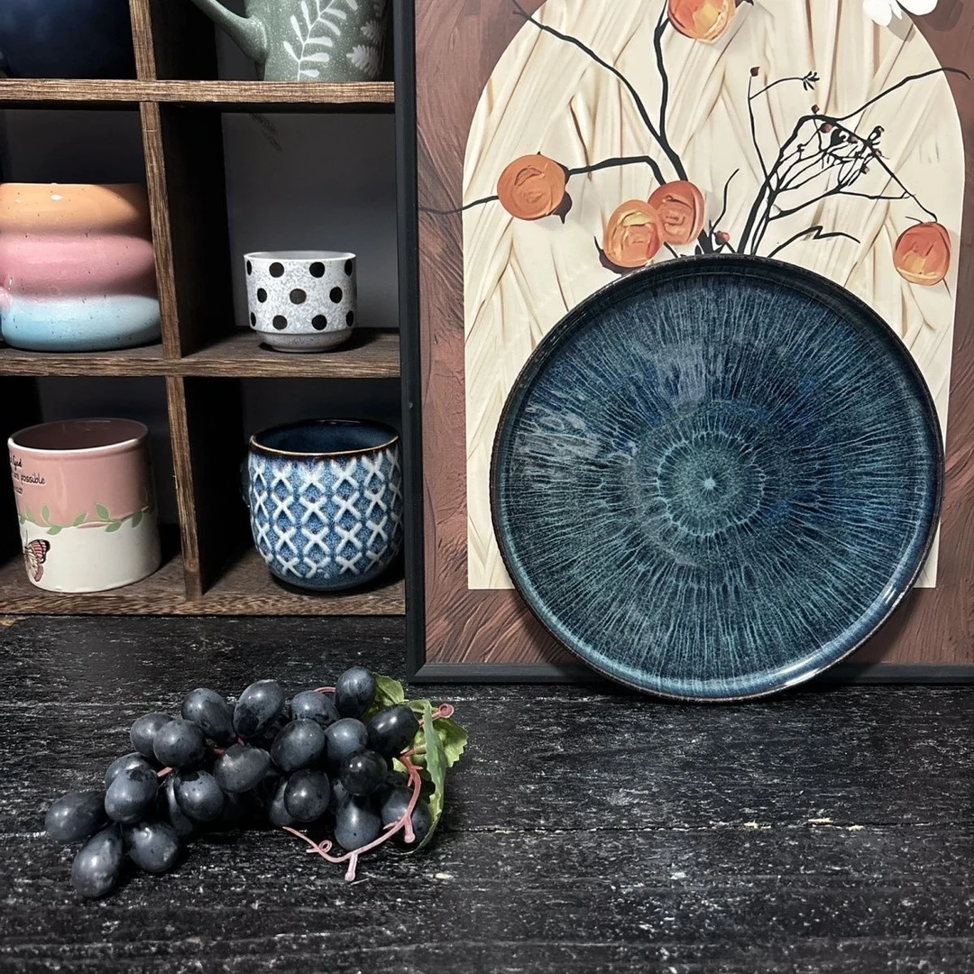 481高级窑变星空风格复古西餐默认微瑕