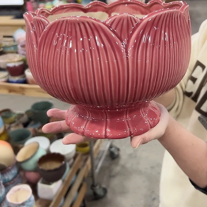 有孔.凑满10元发货多肉陶瓷花盆！