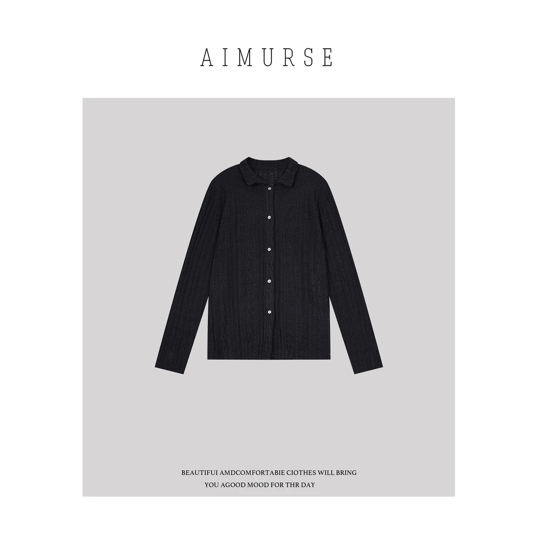 AIMURSE【舒适王牌】小众设计师 绵羊毛纹理高质感休闲毛衣 AM1591