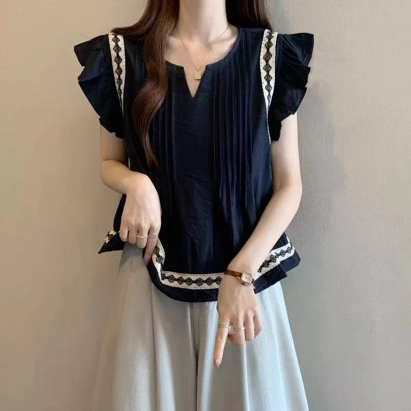 23-小飞袖领衬衫2娃娃衫上衣