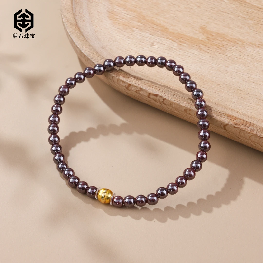 含辰砂工艺品【举石珠宝】T1231-222-578朱砂手串（一件/多样性发）E