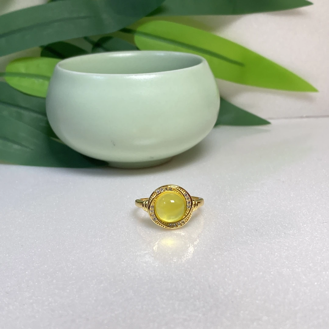 【小北好物】S925银金葡萄蛋面戒指-QH250X102【多样性发一】约8mm