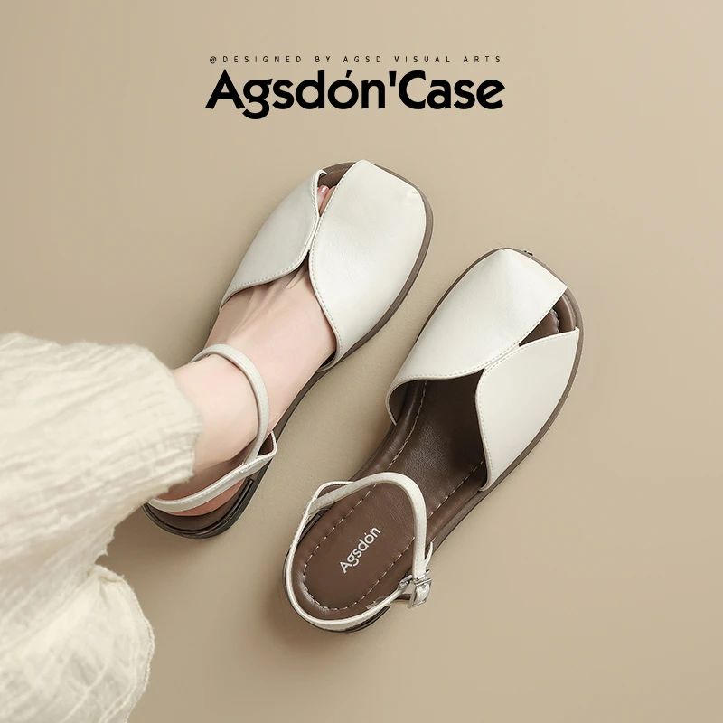 奥古狮登凉鞋女款2025新款夏季平底罗马凉拖鞋配裙子外穿拖鞋爆款