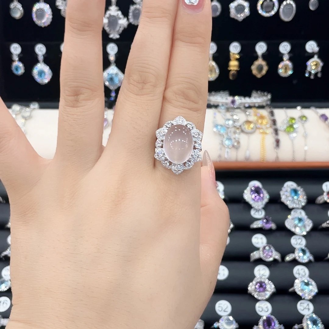 y***_芙蓉石戒指银S925镶嵌