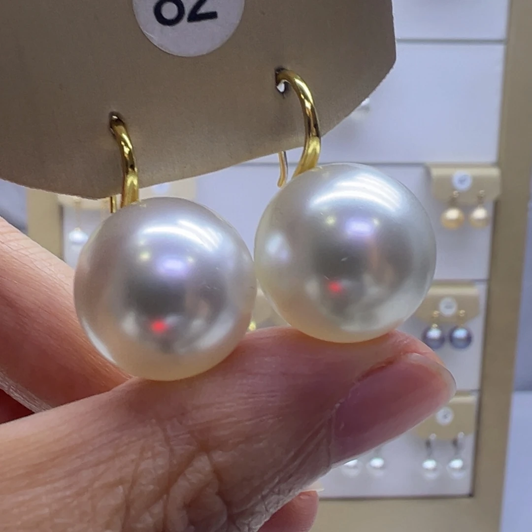 淡水珍珠耳饰银S925镶嵌