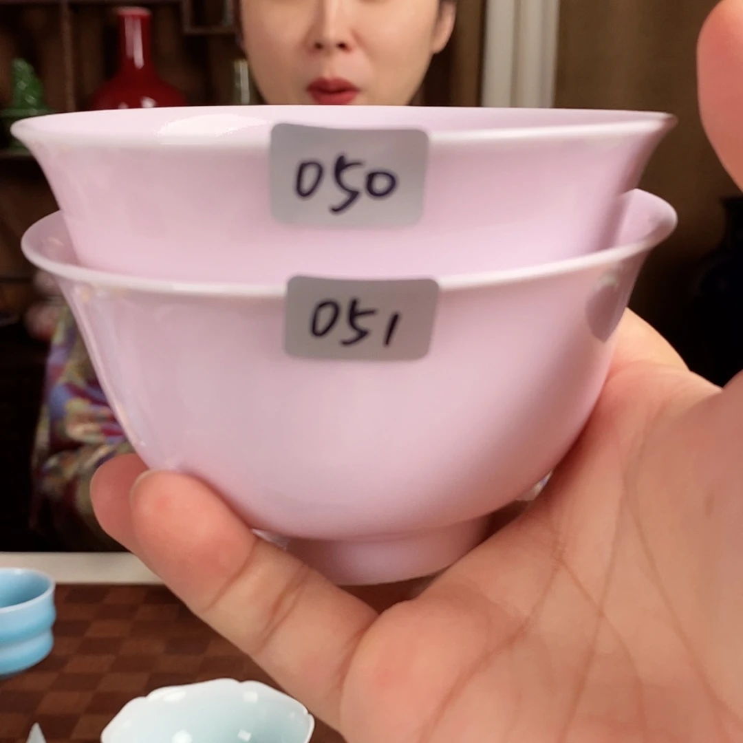 050/051号优品粉玉佳人手工小碗G***！