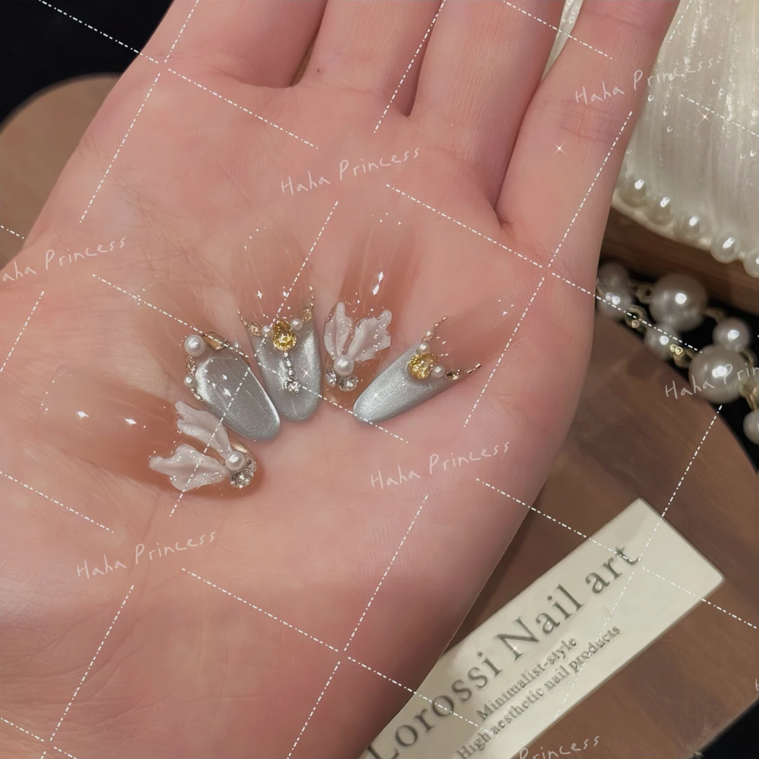 夏日画廊-Haha princess纯手工穿戴甲10片-可重复佩戴-送工具包