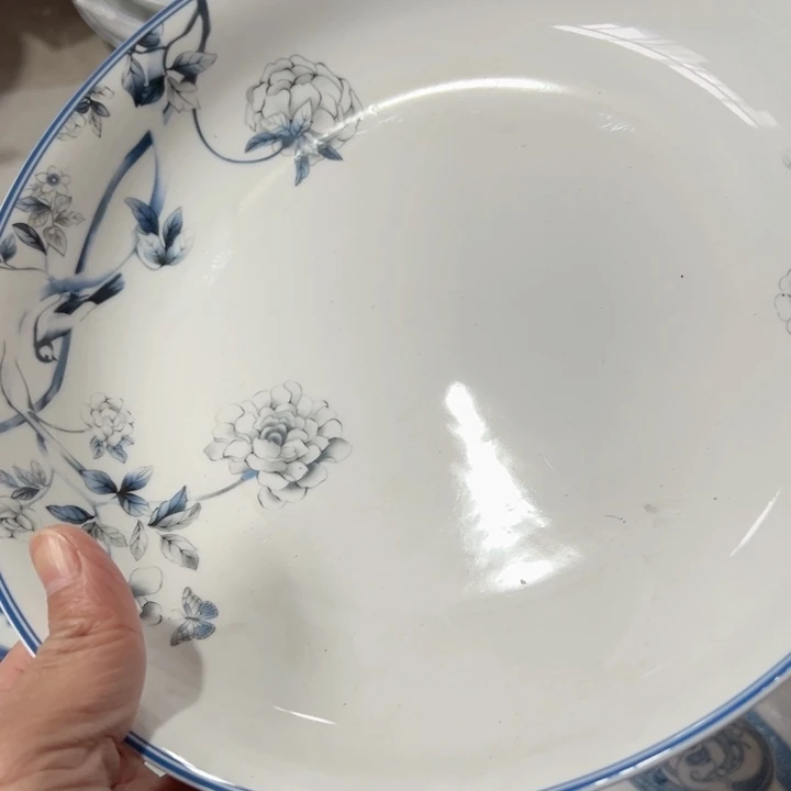 杯九寸窝盘红叶陶瓷一个