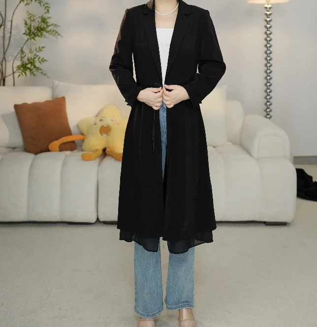 013外套春秋款户外透气韩版长袖中长款宽松时尚休闲国风秋季