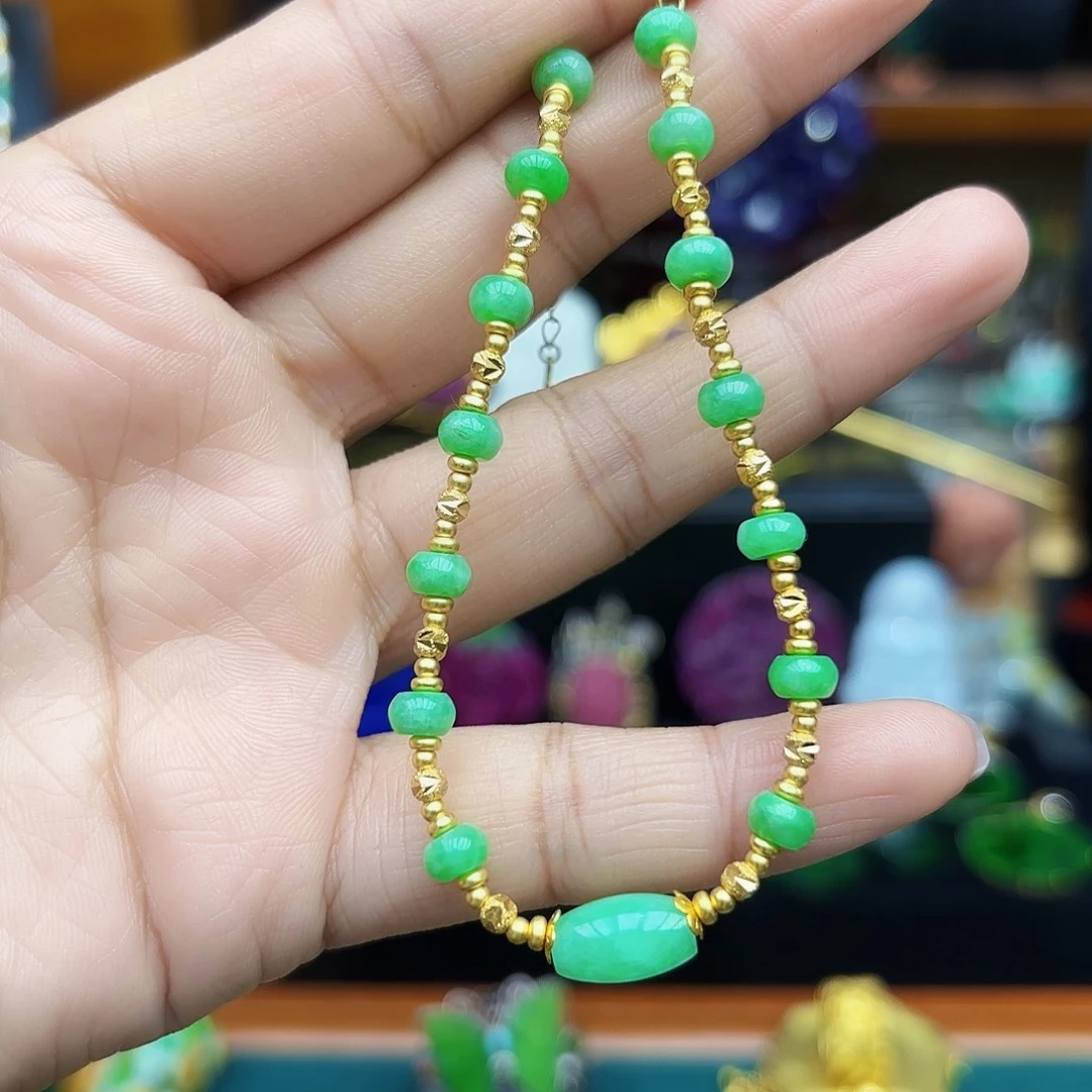 伊***8翡翠银S925镶嵌手链手链