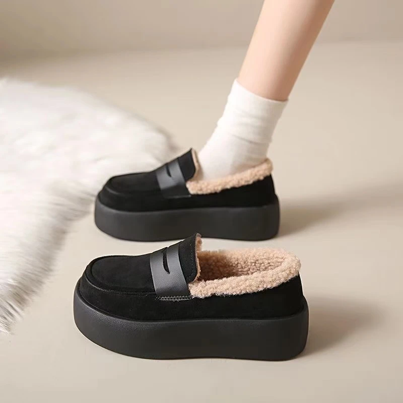 黑色工作鞋女秋冬勃肯鞋软底舒适上班酒店防滑久站不累脚乐福鞋