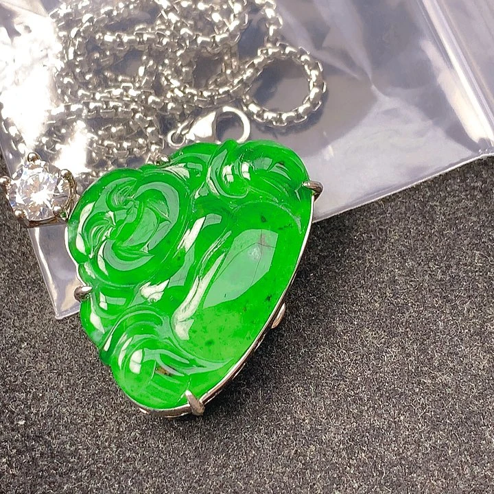 翡翠银S925镶嵌颈饰