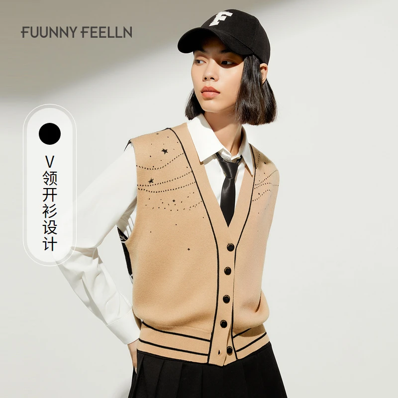 【九月专属】仿佛马甲女羊毛无袖开衫背心设计感气质FZ00966
