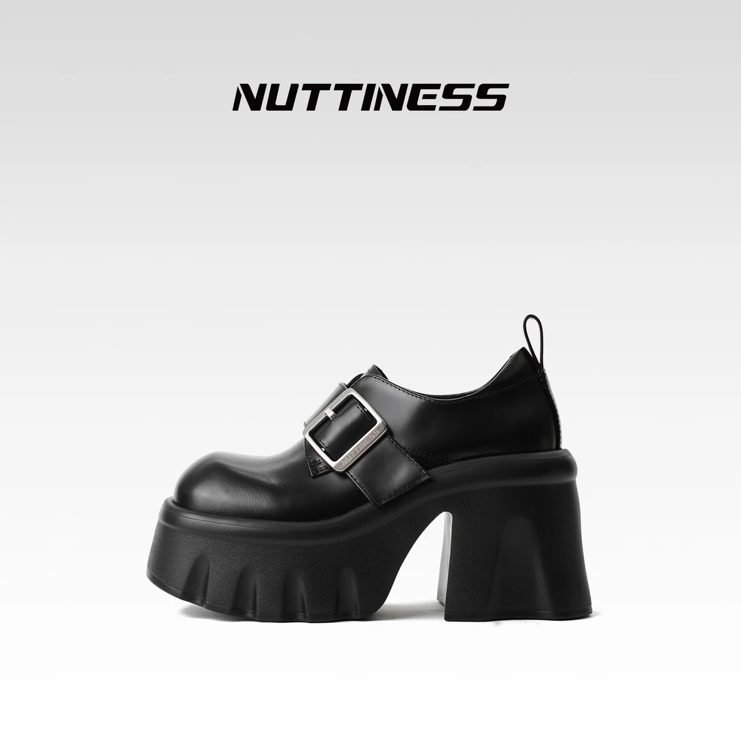 【NUTTINESS】2025 早春簇浪系列时尚厚底增高百搭女士高跟乐福鞋女