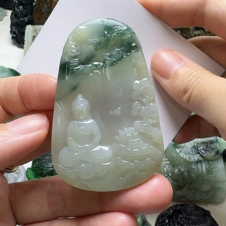 定制翡翠未镶嵌毛货