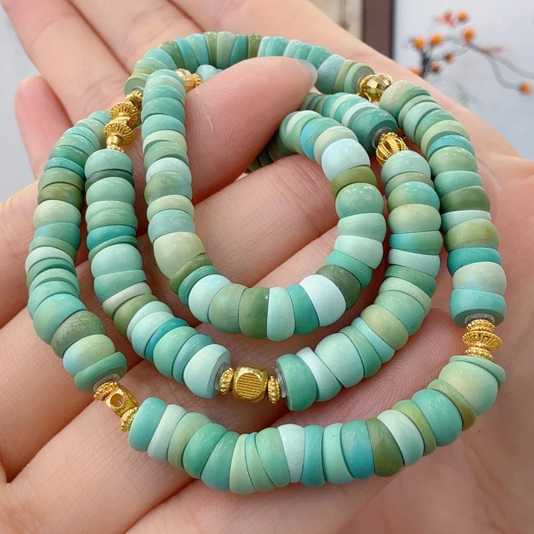 绿松石18K金镶嵌珠宝半成品