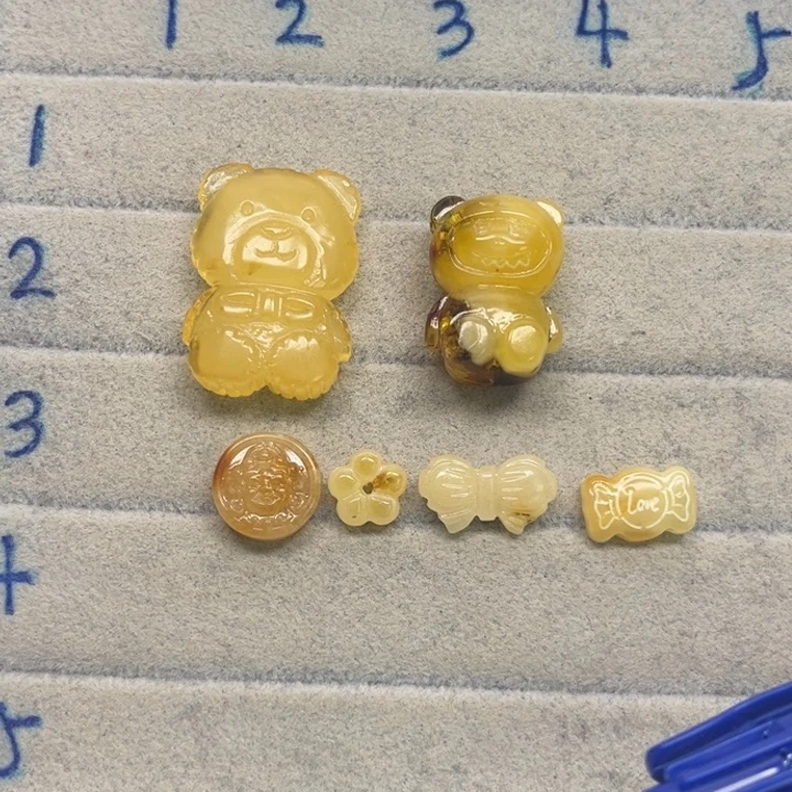 琥珀颈饰未镶嵌天然蜜蜡配件