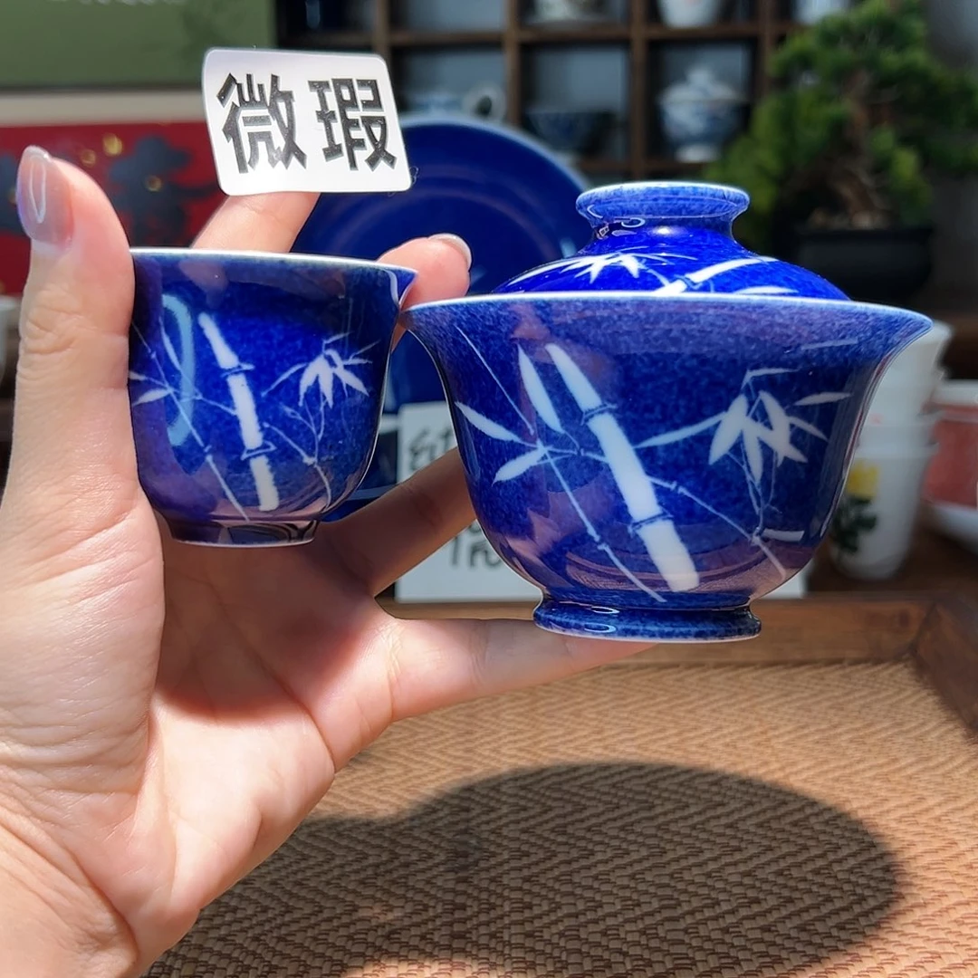 【闪购商品】微瑕 手绘 盖碗