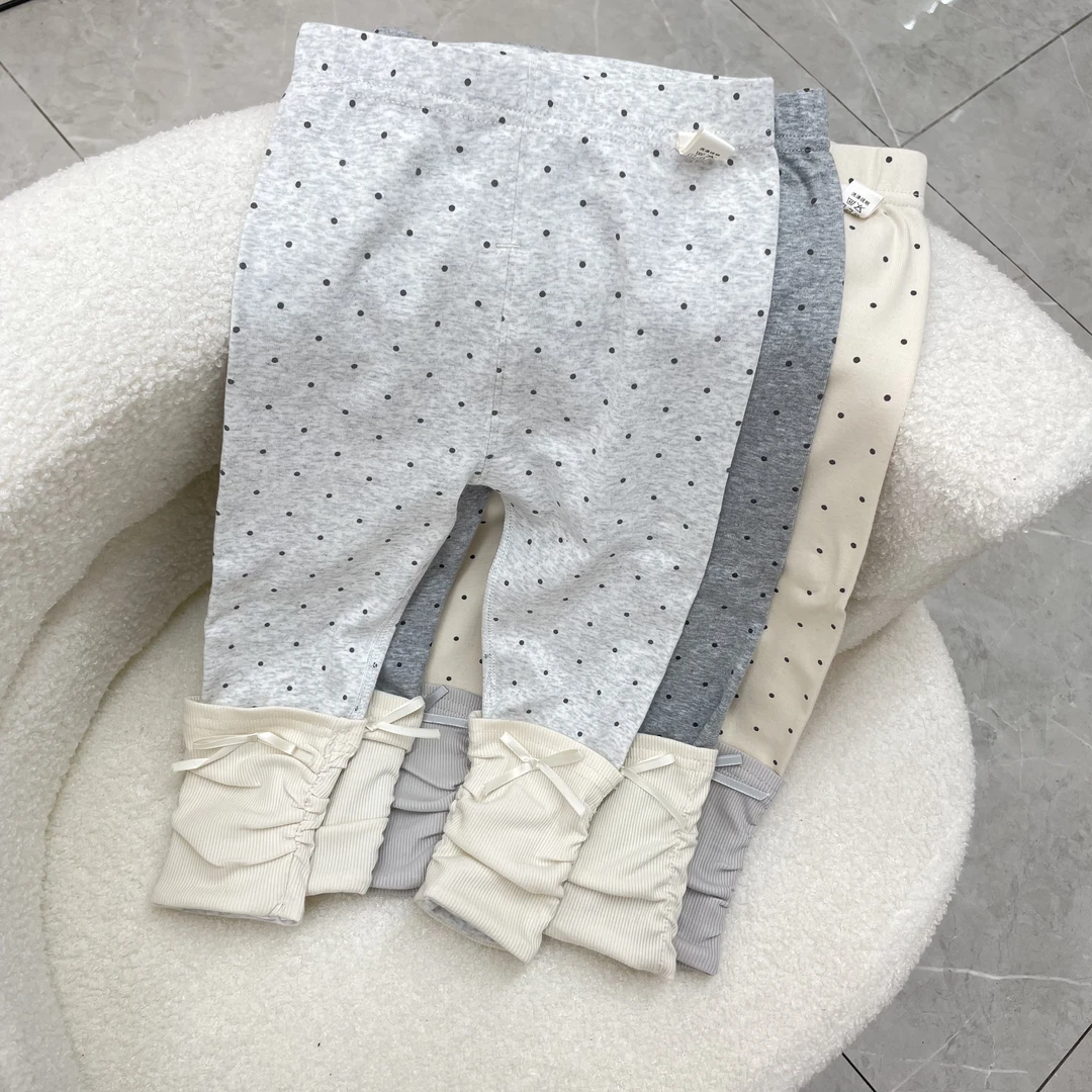 （春款无缝） 圆点堆堆裤280G可开档春款外穿百搭打底裤-1563